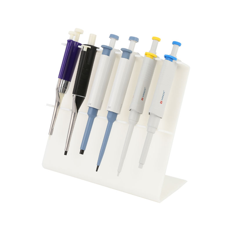 Scientific lab pipette rack for 7 pipettes